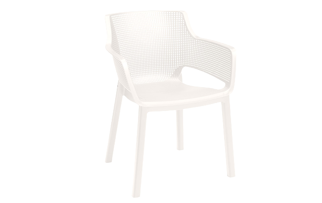 6 כיסאות אליסה - לבן