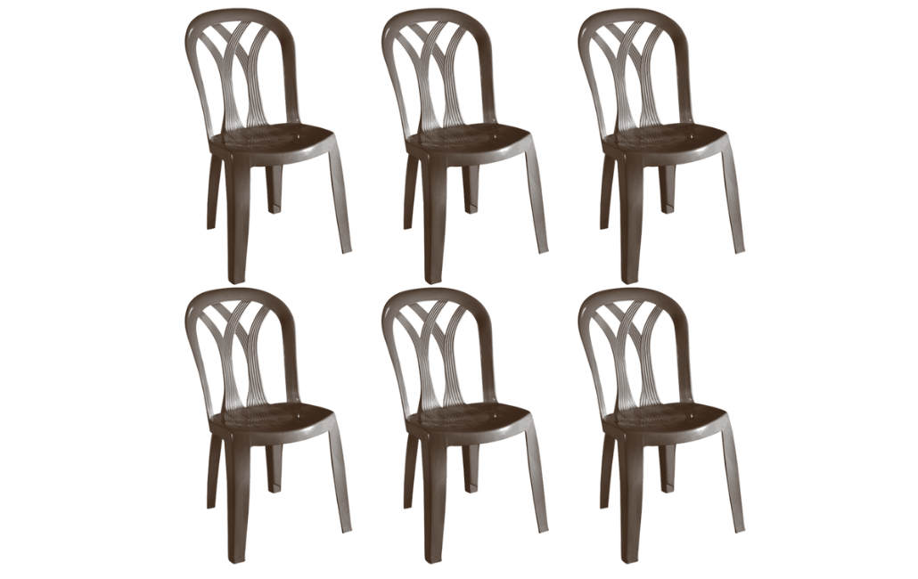6 כיסאות פטיו - קפוצ'ינו