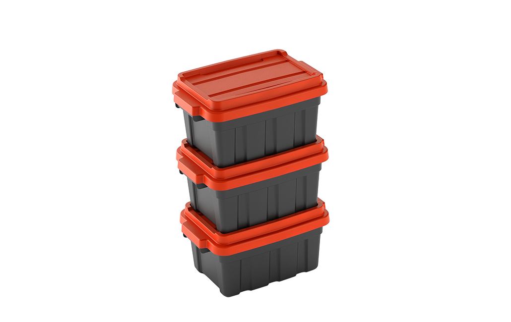 Tuff Box 11L Storage Boxes with Lid Set of 3 -