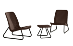 Rio 3-Piece Patio Seating Set - Brown