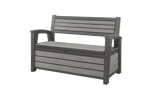 Hudson 227L Storage Bench - Grey