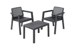 Emily 2 Seater Balcony Set - Grey