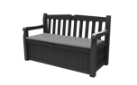 Banc de rangement extérieur Solana 70 gallons - Gris foncé