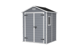 Caseta de exterior Manor 6x5 - 185x152x226 cm y 2,5m2 - Gris