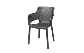Fauteuil Elisa - Lot de 4 - Anthracite - Mobilier de jardin