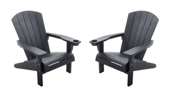 Alpine Adirondack Chair Set  - Grey - Adirondack Chairs