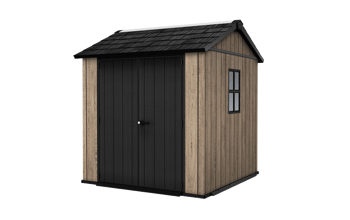 Signature Apex Shed 7x7.5ft - Ashwood Brown - Ashwood Brown  - Medium Sheds