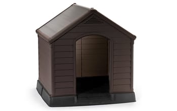 Caseta de perro exterior para jardín - 95x99x99 cm - Marrón - Accesorios de Jardín