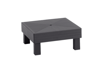 Mesa auxiliar de exterior Elements 65x65x29 cm - Negro - Muebles de Exterior