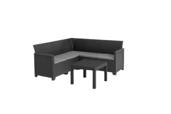 Emma 5 Seater Corner Set - Grey - Lounge Sets