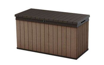 Arcón de exterior Darwin - 142,5x65,3x78,2 y 570L - Marrón - Arcones de exterior