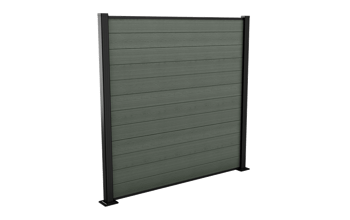 Kit clôture avec poteau 180cm à visser - Vert aspect bois - Clôture