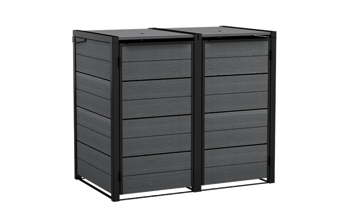 Hide Away Containerberging - 2x 240L - Grijs - Tuinberging