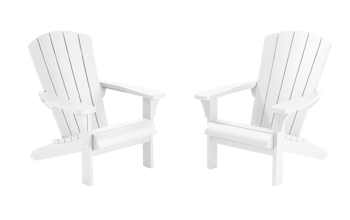 Lot de 2 fauteuils Adirondack Troy - Blanc - Mobilier de jardin