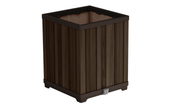 Signature Square Tall Planter - Rosewood Brown - Garden Beds