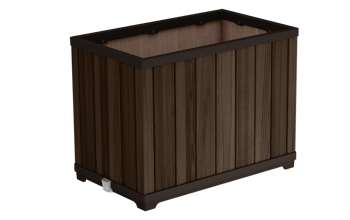 Signature Rectangular Tall Planter - Rosewood Brown - Garden Beds