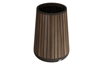 Signature Conical Tall Planter - Rosewood Brown - Garden Beds