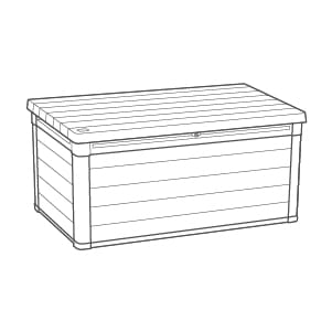 Cortina Graphite 150 Gallon Storage Deck Box - Keter US