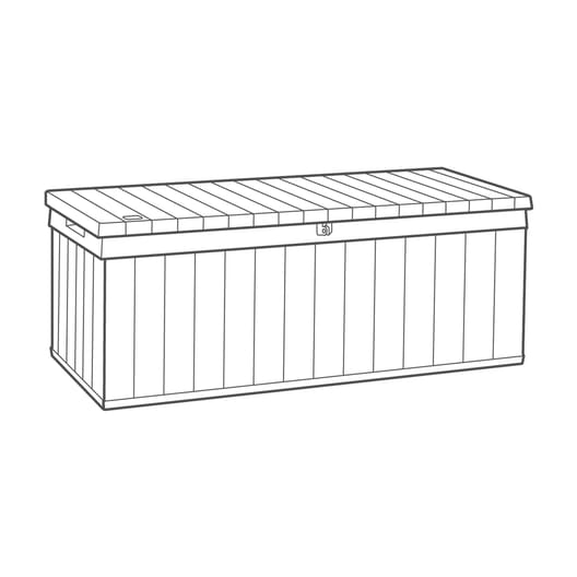 Darwin Graphite 100 Gallon Storage Deck Box - Keter US