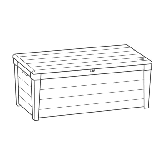 Brightwood Graphite 120 Gallon Storage Deck Box - Keter US