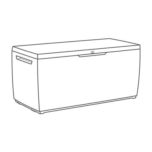 Capri Brown 80 Gallon Storage Deck Box - Keter US