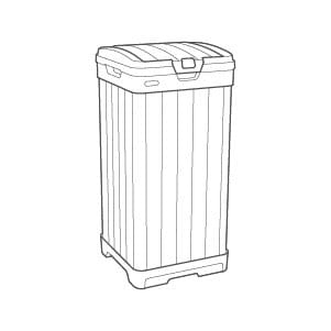 Rockford Grey Outdoor Trash Can - Keter