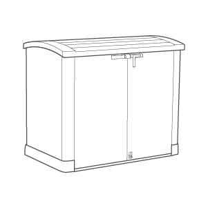 Store It Out Arc 1200L Storage Box - Brown