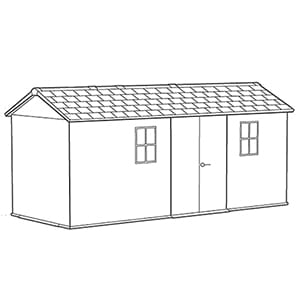 Newton Plus Shed 7.5x17ft - Grey