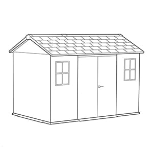 Newton Plus Shed 7.5x11ft - Grey