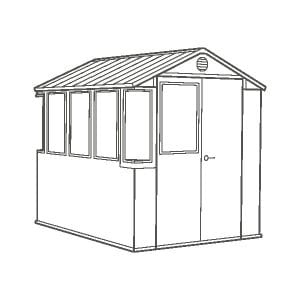 Darwin Potting Shed 6x8ft - Green