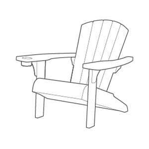 Alpine Adirondack Chair Set - Grey
