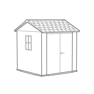 Signature Apex Shed 7x7.5ft - Ashwood Brown - Ashwood Brown