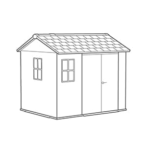Signature Apex Shed 9x7.5ft - Ashwood Brown - Ashwood Brown