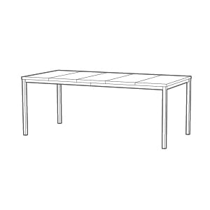 Mesa comedor de exterior Signature Porto 200x75x95 cm - Marrón