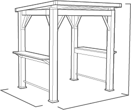 Signature Grill Gazebo - Ashwood Brown
