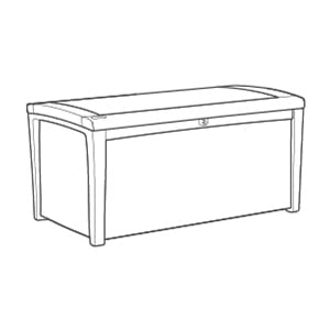 Borneo Opbergbox - 416L - Antraciet