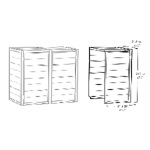 240L Mülltonnenbox - Grau
