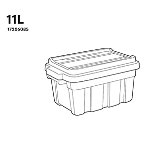 Tuff Box 11L Storage Boxes with Lid Set of 3 -