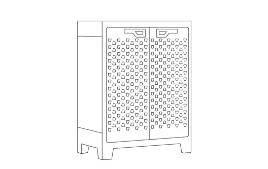 Armoire base Titan - 80x44xH100 cm - Anthracite