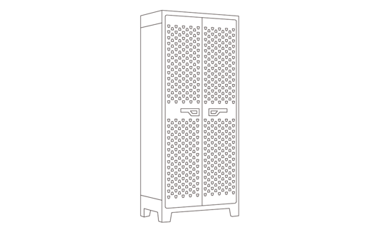 Armoire haute Titan - 80x44xH182 cm - Anthracite