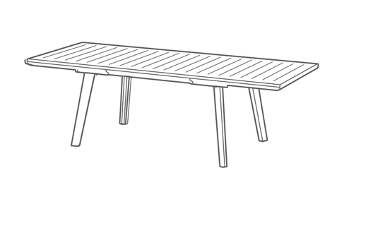 Mesa comedor de exterior Harmony extensible 162–241x100.5x76.5 cm - Capuchino