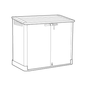 Store It Out Nova 880L Storage Box (with pistons) - Dark Grey