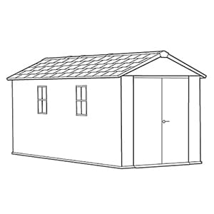 Large Sheds -  Newton Plus Shed 7.5 x 17ft - Keter US