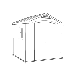 Garden shed factor 8x6 - brown