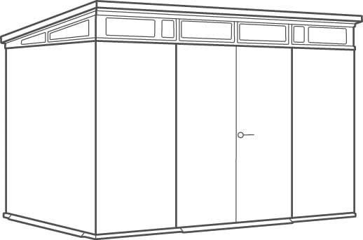 Cortina 117 Tuinhuis - 342x218x226 cm - Grijs