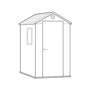 Darwin Shed 6x4ft - Brown