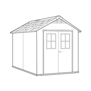 Newton Shed 7.5x9ft - Brown