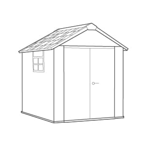 Caseta de exterior Oakland 757 - 230x223,8x242 y 4,5m2 - Deco Gris