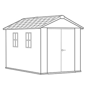 Outdoor Storage - Newton Plus Shed 7.5 x 11ft - Keter US