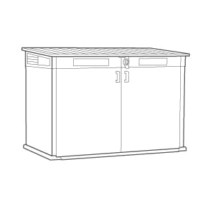 Grande-Store Opbergbox - 190,5x109,3x132,5cm - Grijs